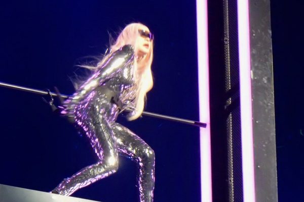 Madonna performing on The Celebration Tour in London, 2023