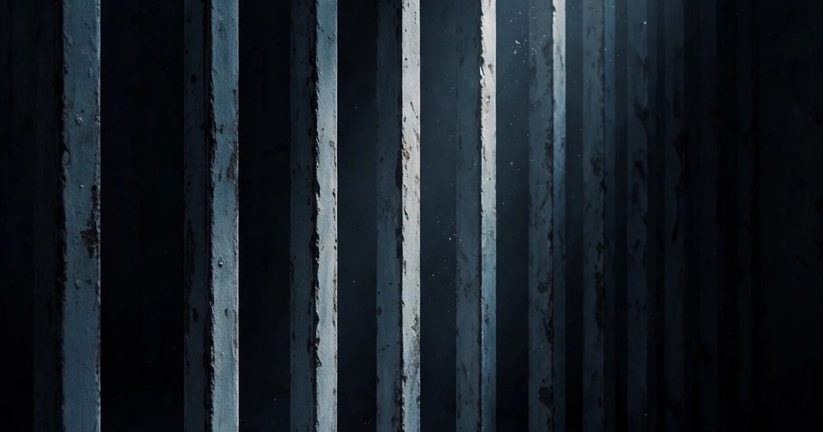 Symbolic illustration of prison bars after the Meerut blue drum murder death penalty verdict (LB Daily News)