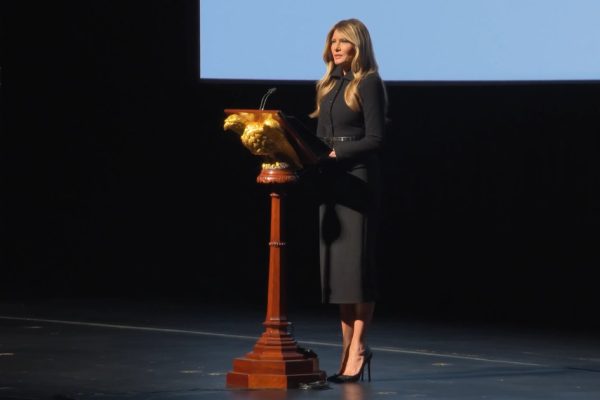 Melania Trump at a White House screening event in 2026 — Melania Trump pushed the women's health executive order that President Trump signed in the Rose Garden