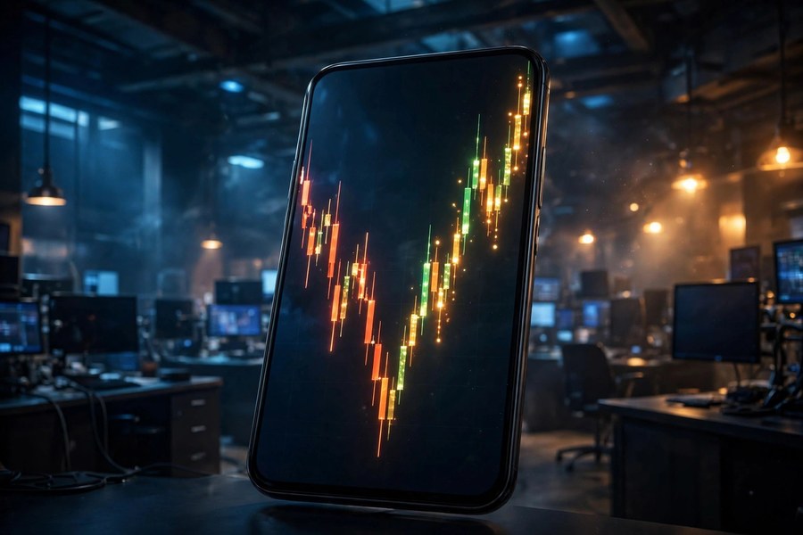 SPCX stock chart illustration showing volatility ahead of SpaceX earnings
